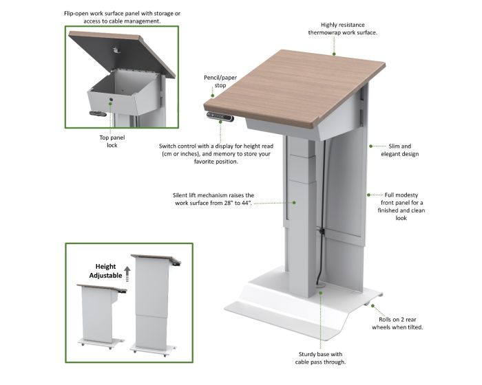 Height Adjustable Podium Lectern: Elevate Your Presentation Game